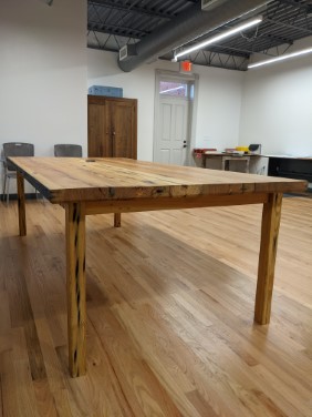 lower angled view of table in office